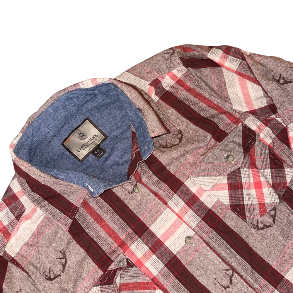 Legendary Whitetails Ladies‎ XXL Long Sleeve Plaid Flannel Shirt antlers